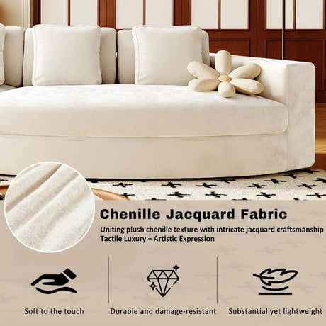 2-Piece Chenille Modular Curved Sectional Sofa Set - Omega Lifestyles