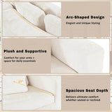 2-Piece Chenille Modular Curved Sectional Sofa Set - Omega Lifestyles