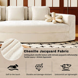 2-Piece Chenille Modular Curved Sectional Sofa Set - Omega Lifestyles