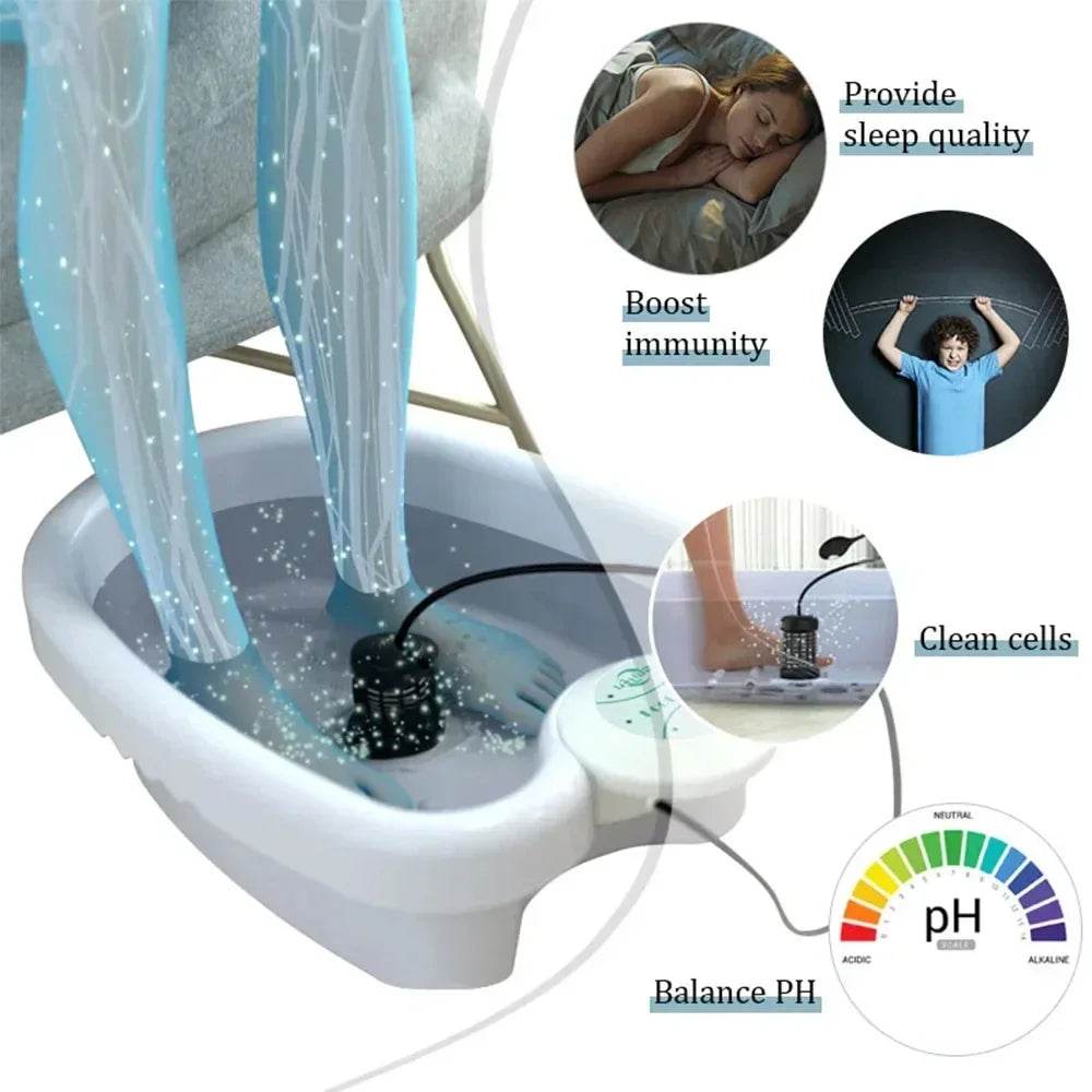 Detox Ionic Foot Spa Bath Machine With Massage Function - Sleep Galleria