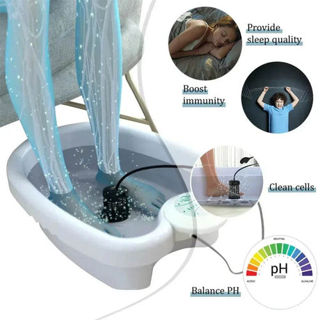 Detox Ionic Foot Spa Bath Machine With Massage Function - Sleep Galleria
