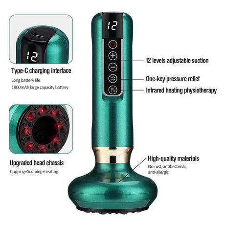 Intelligent Rechargeable Electric Cupping Massage Device - Sleep Galleria
