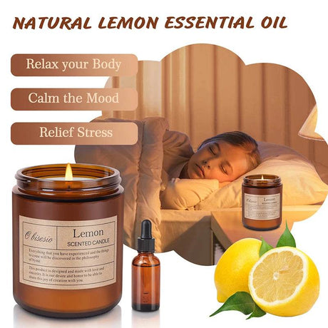 Aromatherapy Soy Wax Scented Candle With Natural Oils - Omega Lifestyles