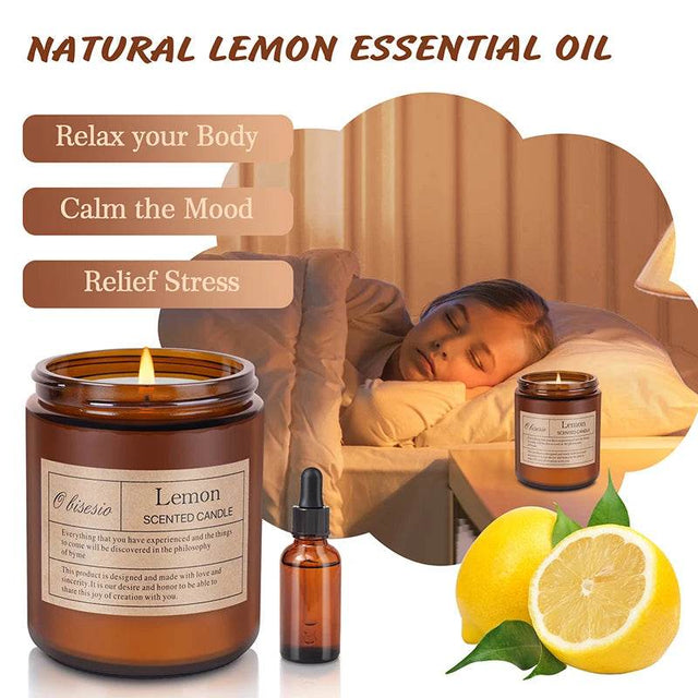 Aromatherapy Soy Wax Scented Candle With Natural Oils - Omega Lifestyles