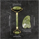 Set of 2 Natural Jade Facial Scraping Massage Tools - Sleep Galleria