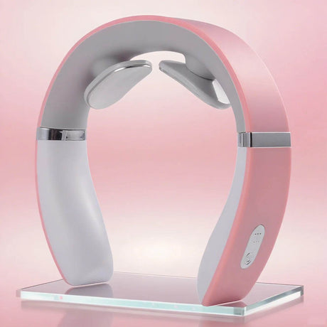 Portable Electronic Neck Massager With Curved Electrode Pads - Sleep Galleria