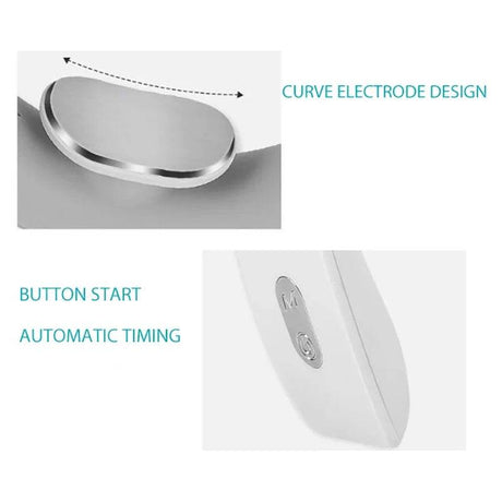Portable Electronic Neck Massager With Curved Electrode Pads - Sleep Galleria
