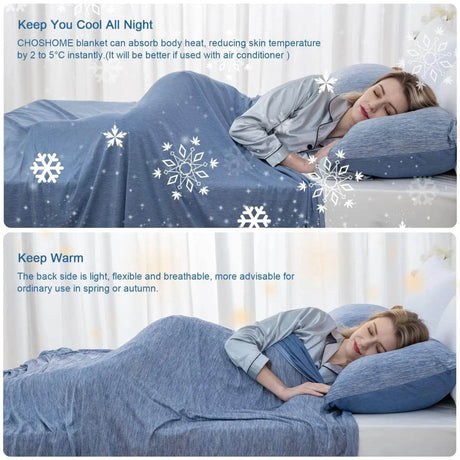 Lightweight Cooling Blanket Soft Organic Cotton - Sleep Galleria