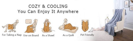Lightweight Cooling Blanket Soft Organic Cotton - Sleep Galleria