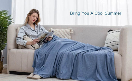 Lightweight Cooling Blanket Soft Organic Cotton - Sleep Galleria