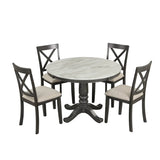 5-Piece Solid Wood Dining Table and Chairs Set - Omega Lifestyles