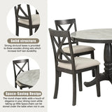 5-Piece Solid Wood Dining Table and Chairs Set - Omega Lifestyles