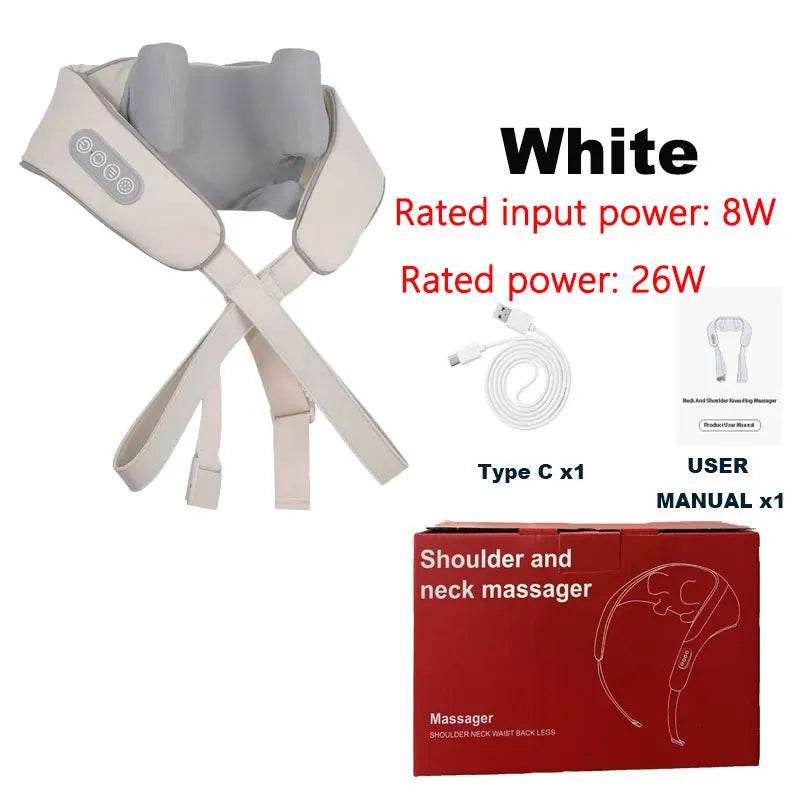 PU Leather Multifunctional Neck And Shoulder Massage Device - Omega Lifestyles