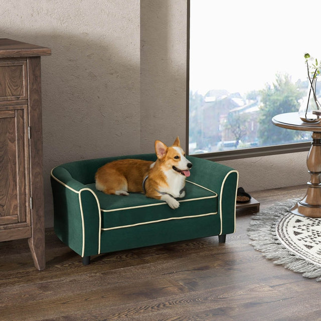 Soft Dutch Velvet Pet Dog Couch With Washable Cover - Omega Lifestyles