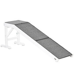 Wooden Pet Ramp With Non-Slip Carpeted Top Platform - Omega Lifestyles