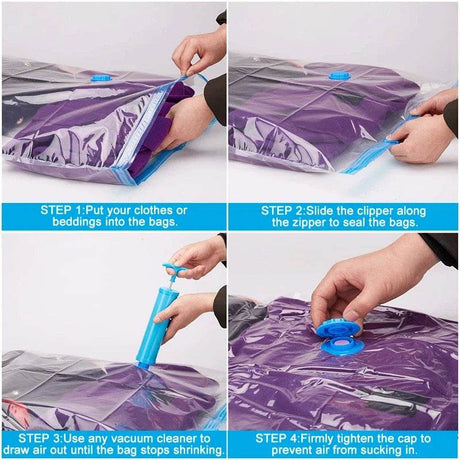 Vacuum Storage Bags Set for Clothes and Bedding - Omega Lifestyles
