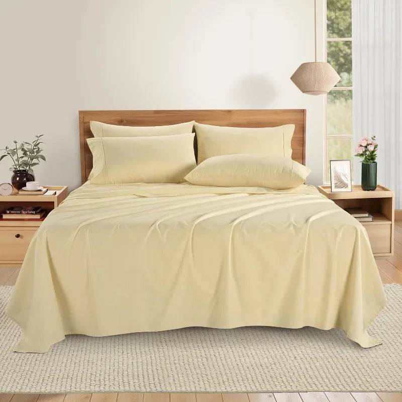 6-Piece Cotton Percale Sheet Set - Omega Lifestyles