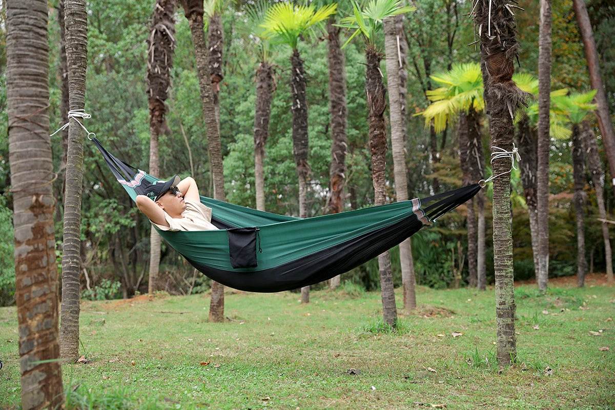 Portable Single-Person Parachute Fabric Hammock - Sleep Galleria