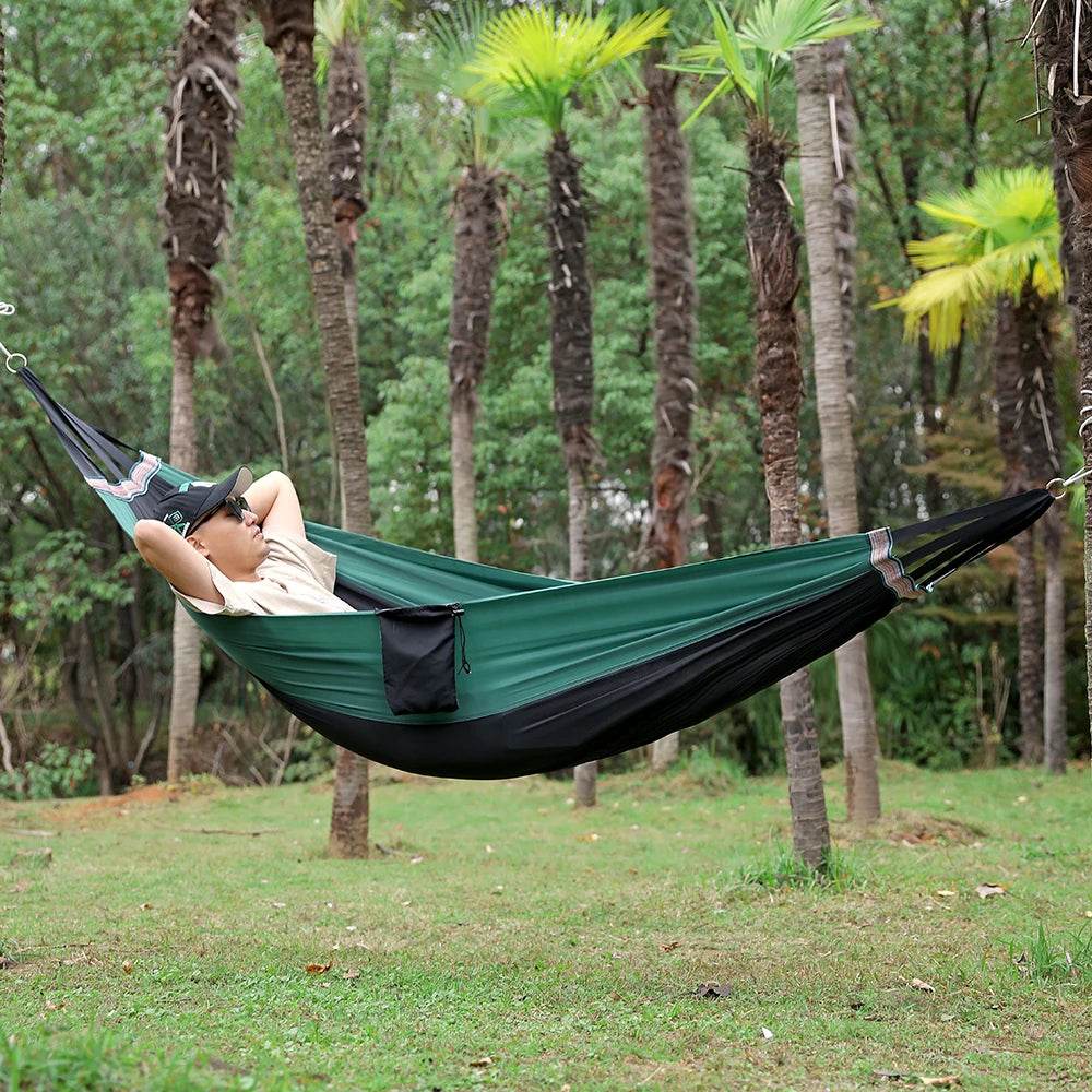 Portable Single-Person Parachute Fabric Hammock - Sleep Galleria