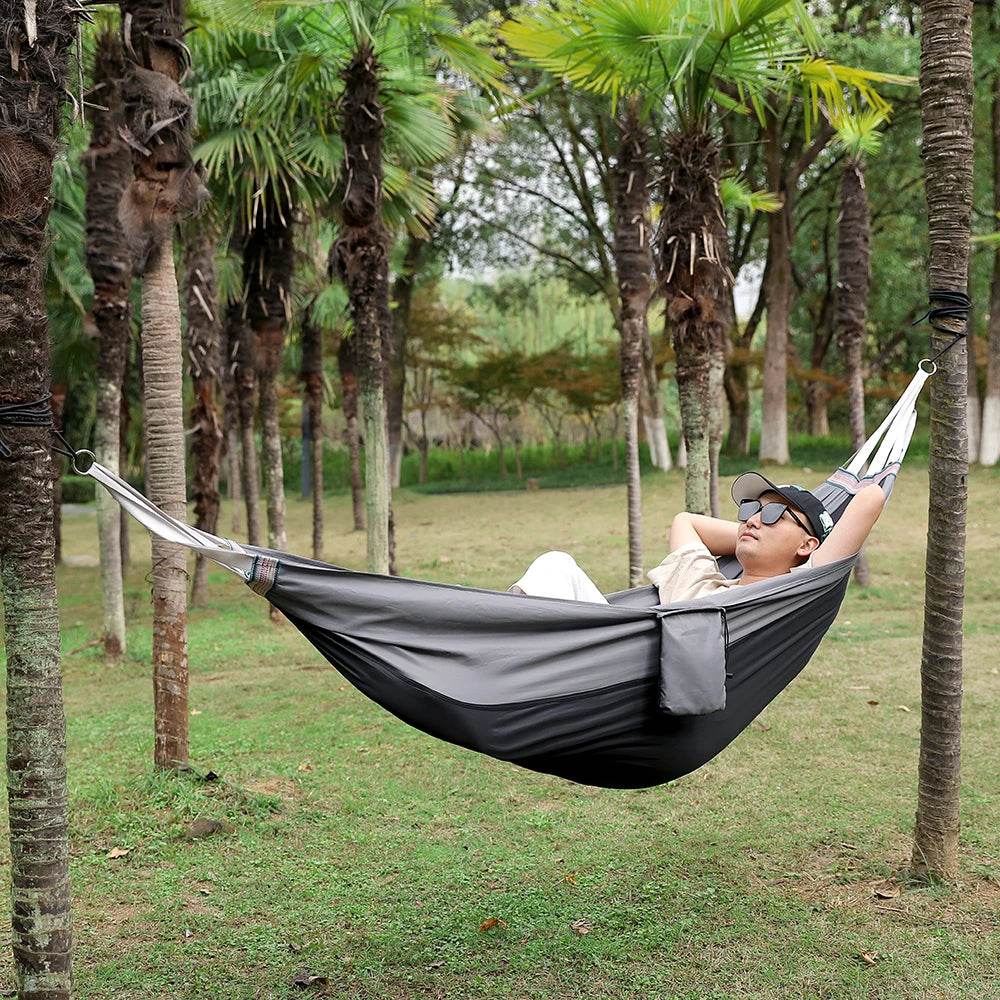 Portable Single-Person Parachute Fabric Hammock - Sleep Galleria