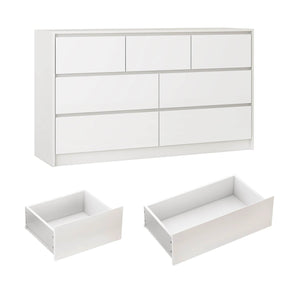 Modern 7-Drawer High Gloss Wood Dresser Chest - Omega Lifestyles