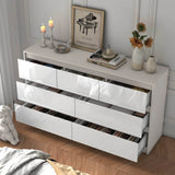 Modern 7-Drawer High Gloss Wood Dresser Chest - Omega Lifestyles