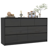 Modern 7-Drawer High Gloss Wood Dresser Chest - Omega Lifestyles