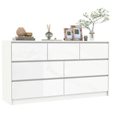 Modern 7-Drawer High Gloss Wood Dresser Chest - Omega Lifestyles