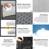 7-Piece Outdoor Wicker Furniture Set With Fire Pit Table - Omega Lifestyles