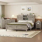 3-Piece Farmhouse Bedroom Set With Storage - Omega Lifestyles