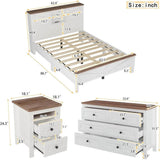 3-Piece Farmhouse Bedroom Set With Storage - Omega Lifestyles