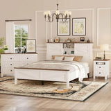 3-Piece Farmhouse Bedroom Set With Storage - Omega Lifestyles