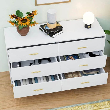3-Piece White Modern Bedroom Dresser And Nightstand Set - Omega Lifestyles