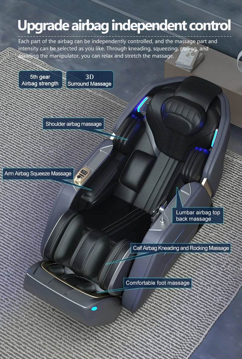 4D Zero Gravity Voice Control Heated Airbags Massage Chair - Omega Lifestyles