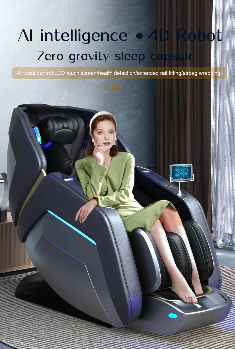 4D Zero Gravity Voice Control Heated Airbags Massage Chair - Omega Lifestyles