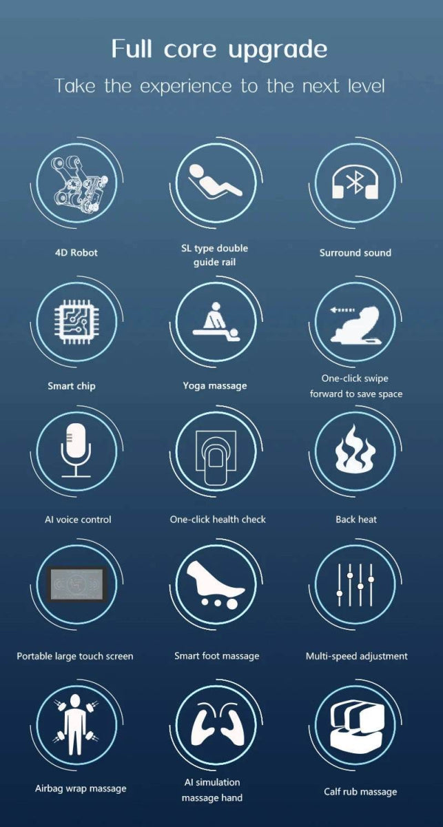 4D Zero Gravity Voice Control Heated Airbags Massage Chair - Omega Lifestyles