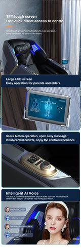 4D Zero Gravity Voice Control Heated Airbags Massage Chair - Omega Lifestyles