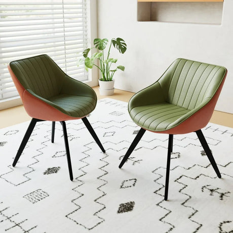 3-Piece Modern Round MDF Coffee Table And PU Chairs Set - Omega Lifestyles