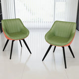 3-Piece Modern Round MDF Coffee Table And PU Chairs Set - Omega Lifestyles