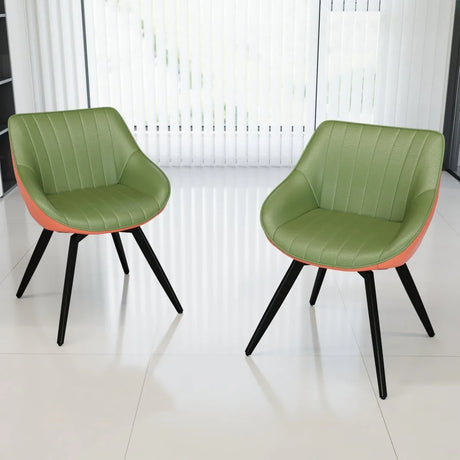 3-Piece Modern Round MDF Coffee Table And PU Chairs Set - Omega Lifestyles