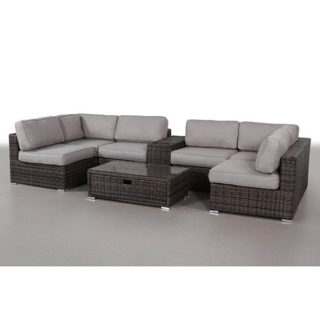 8 - Piece Outdoor Wicker Seating Group With Cushions - Reposea - Omega Lifestyles