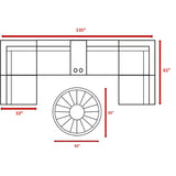 8 - Piece Weather - Resistant Grey Wicker Patio Sectional Set - Reposea - Omega Lifestyles