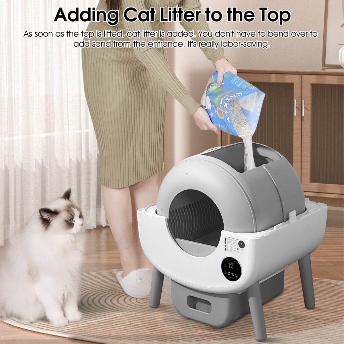Automatic Smart Large Capacity Self - Cleaning Cat Litter Box - Reposea - Omega Lifestyles