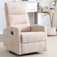 Beige Medium - Firm Rocking Swivel Manual Recliner Chair - Reposea - Omega Lifestyles