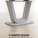 Expandable MDF Dining Table Set With Six PU Chairs - Omega Lifestyles