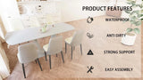 Expandable MDF Dining Table Set With Six PU Chairs - Omega Lifestyles