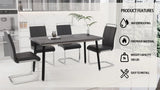 Expandable Modern Grey MDF Dining Table Set With Chairs - Omega Lifestyles
