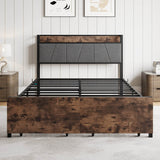 Full Size Bed Frame With Storage Headboard And Charging - Reposea - Omega Lifestyles