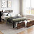 Full Size Bed Frame With Storage Headboard And Charging - Reposea - Omega Lifestyles