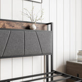 Full Size Bed Frame With Storage Headboard And Charging - Reposea - Omega Lifestyles
